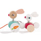 Janod Pull Along Rabbits Wooden 1