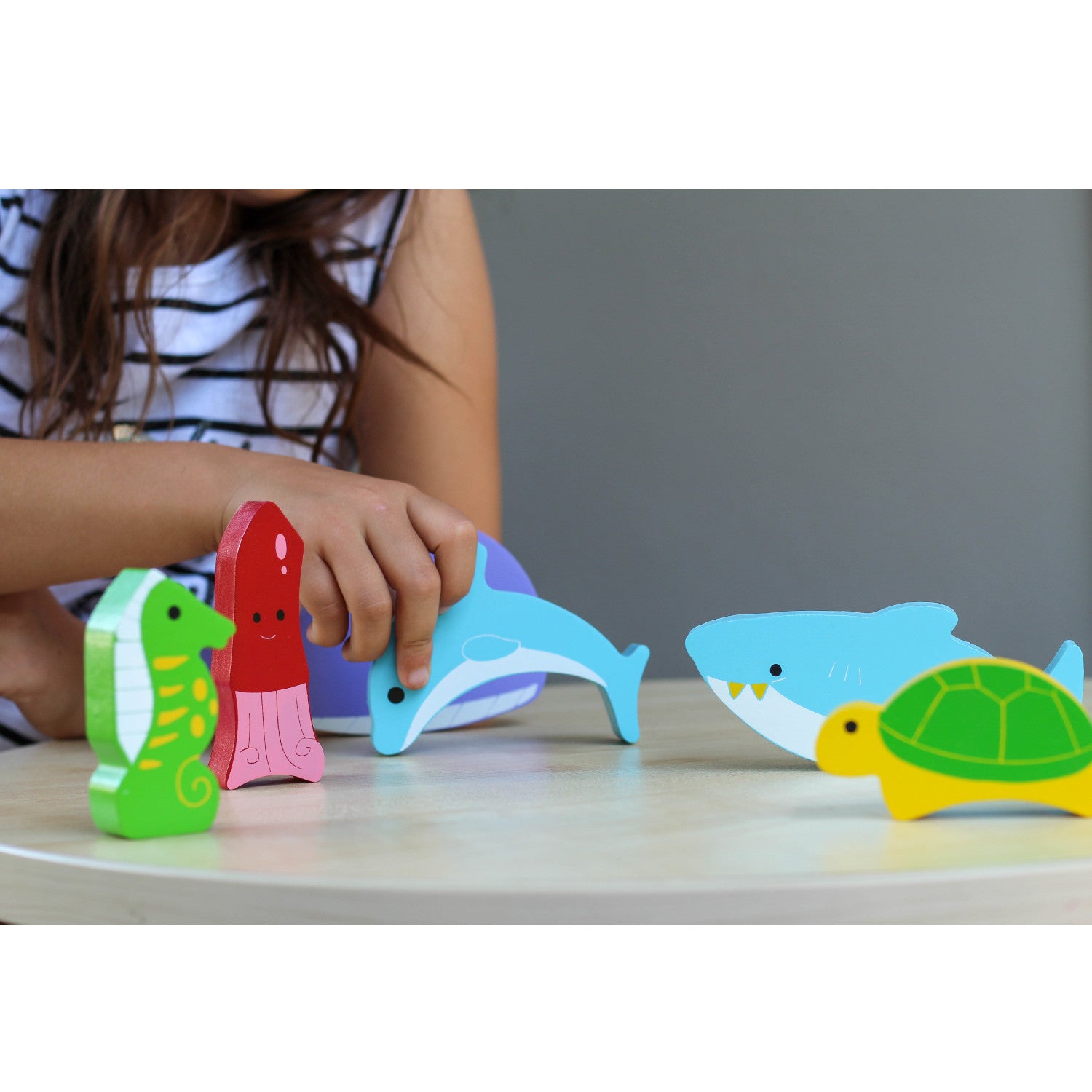 Kiddie Connect Puzzle Sea Creatures Chunky Wooden 11pc 1