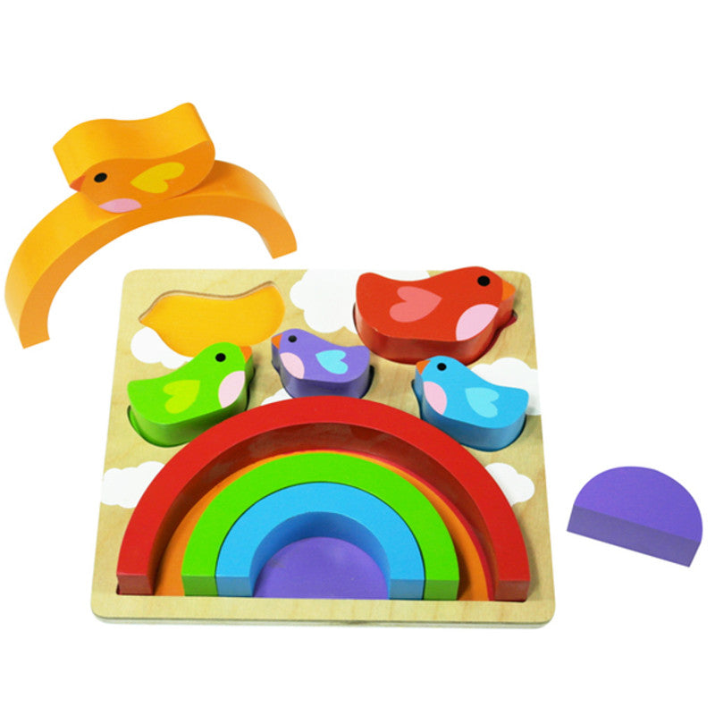 Kiddie Connect Bird and Rainbow Puzzle Wooden 2