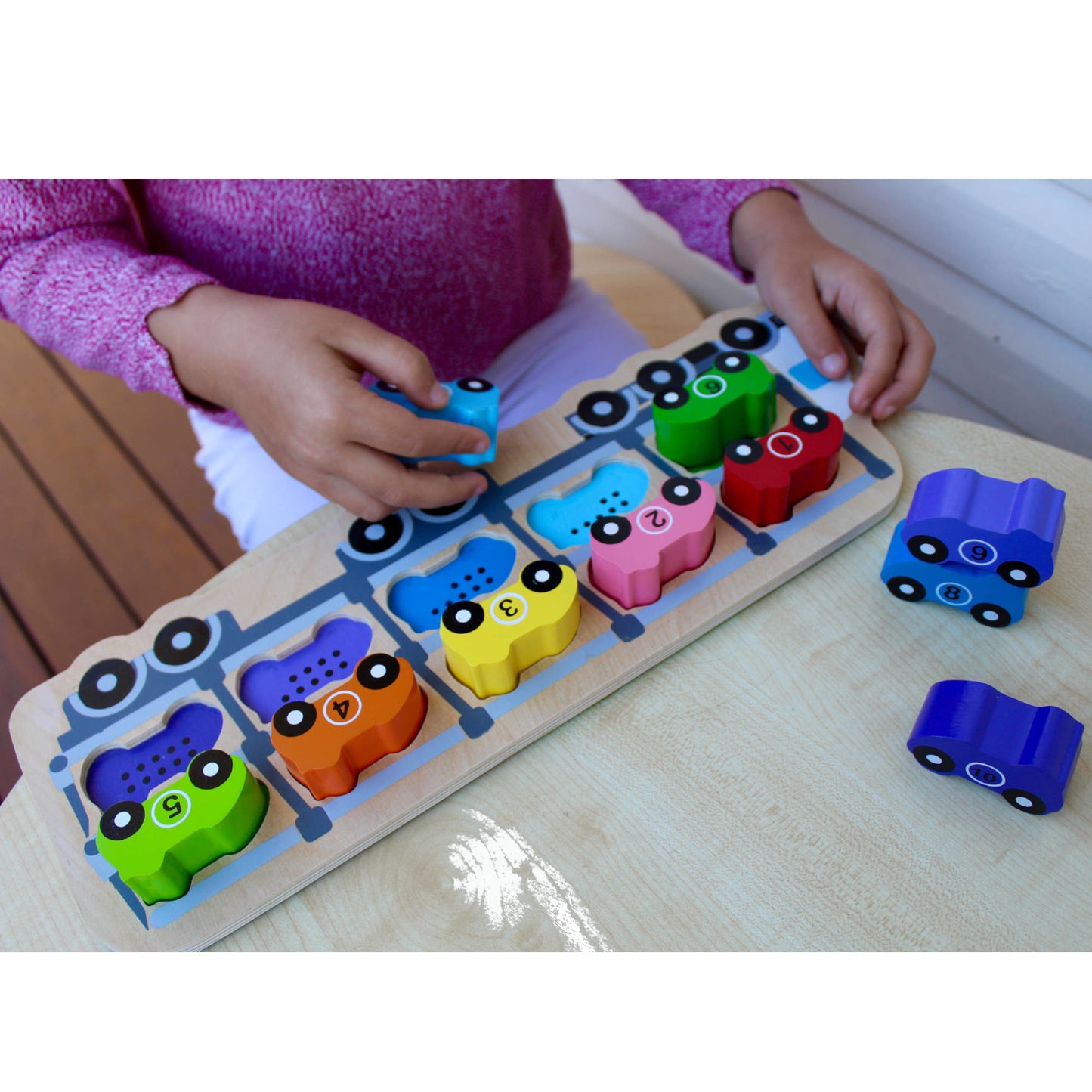 Kiddie Connect Puzzle 1 – 10 Car Wooden 2