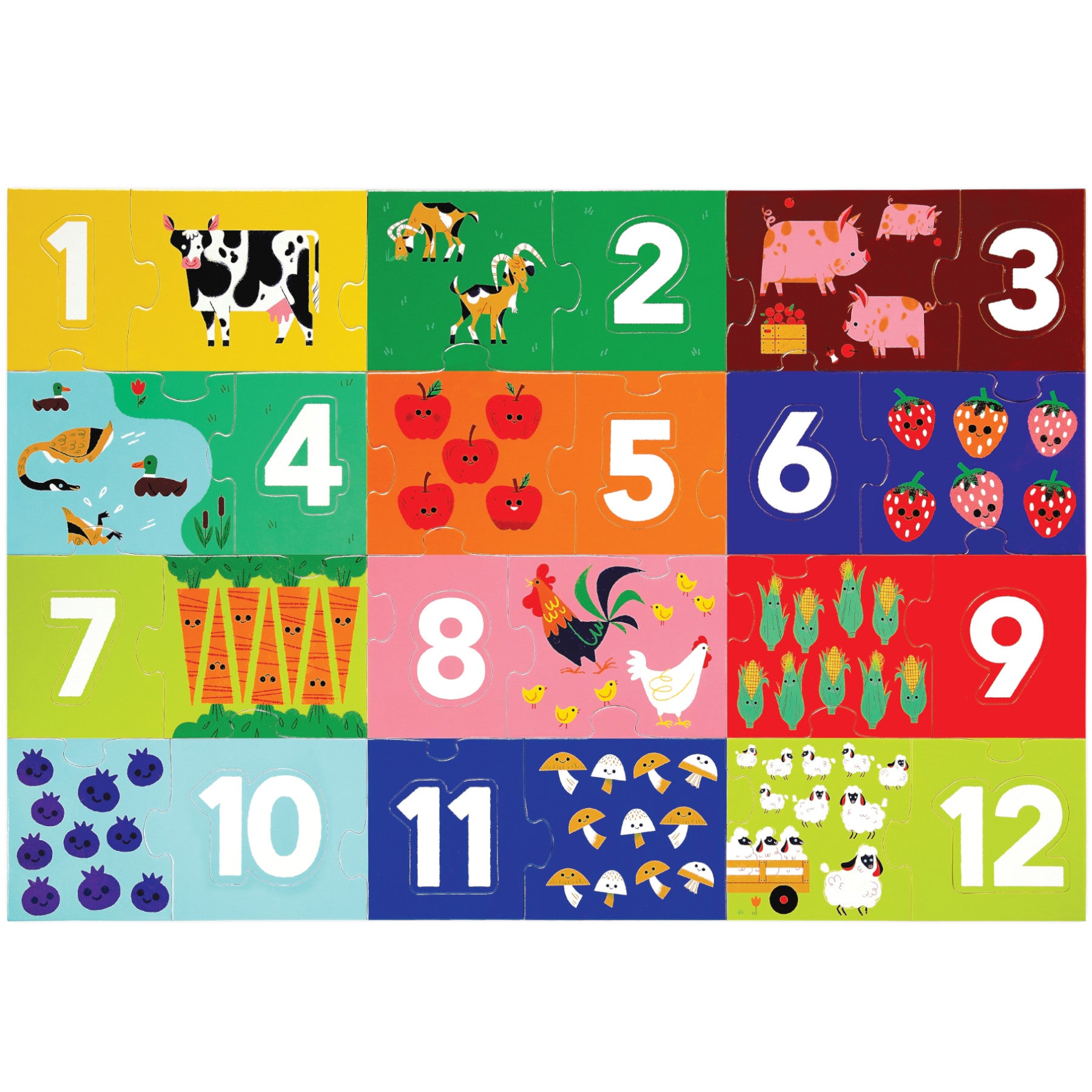 Crocodile Creek Puzzle Let's Learn Barnyard 1, 2, 3, 36pc 1