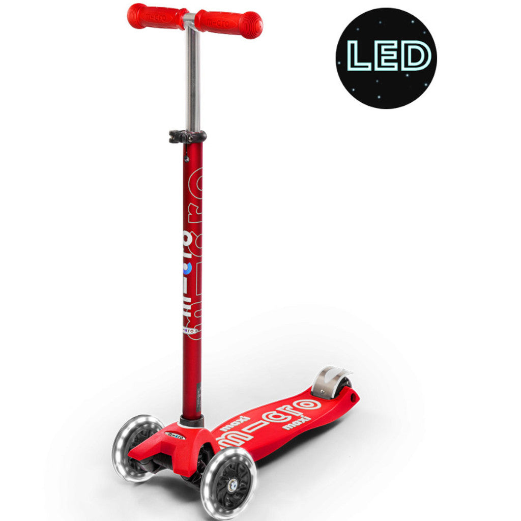 Micro Scooter Maxi Deluxe LED Red