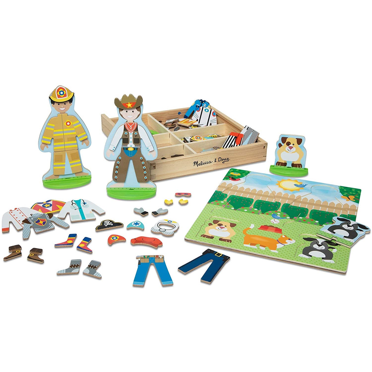 Melissa & Doug Occupations Magnetic Play Set Wooden 74pc