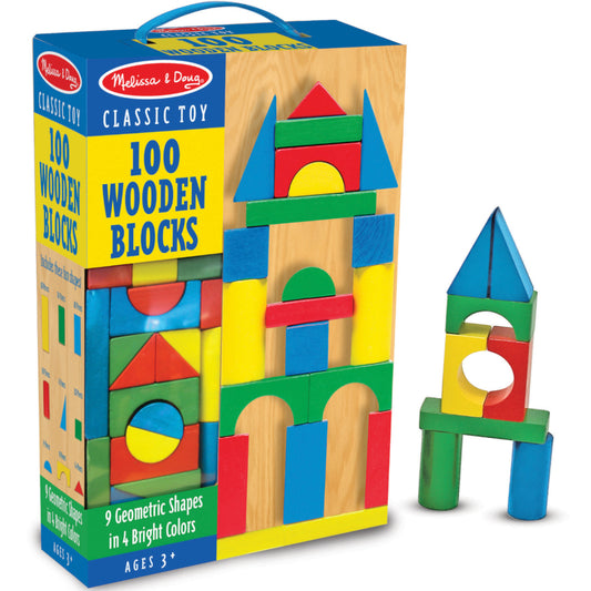 Melissa & Doug Blocks Wooden 100pcs in Box