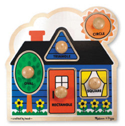 Melissa and Doug Knob Puzzle First Shapes Wooden 5pc