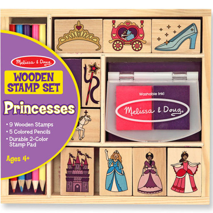 Melissa and Doug Stamp Set Princesses Wooden