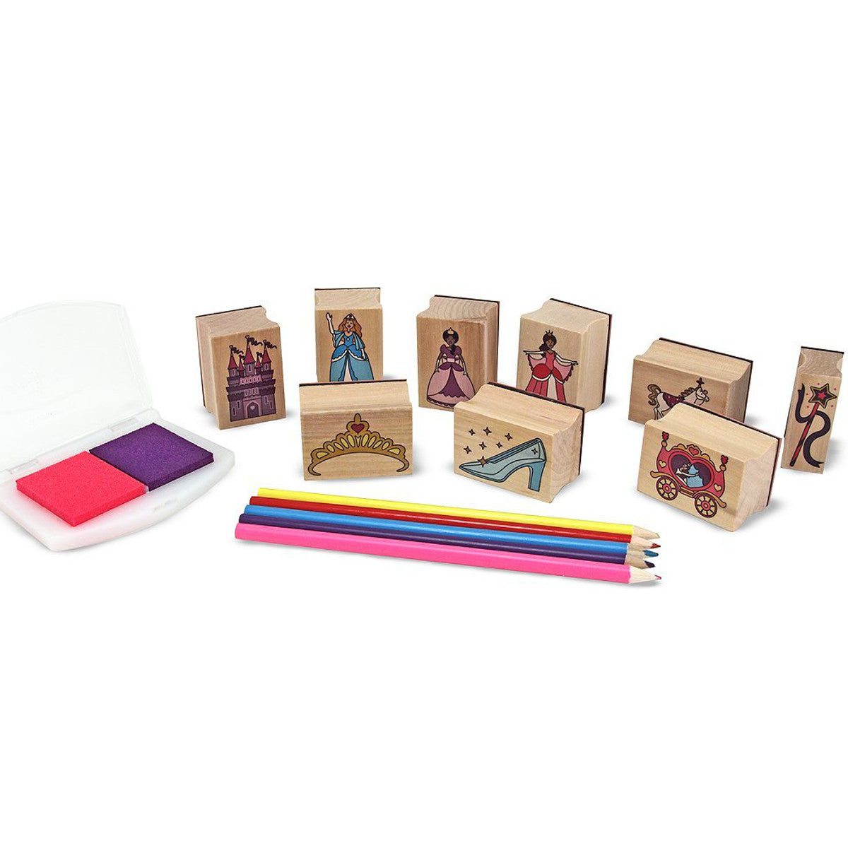 Melissa and Doug Stamp Set Princesses Wooden 2