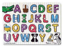 Melissa and Doug Puzzle Wooden Peg Alphabet 26pc