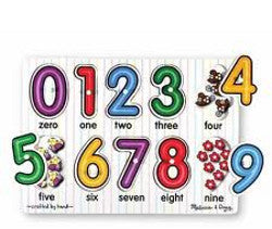 Melissa and Doug Puzzle Wooden Peg Numbers 10pc