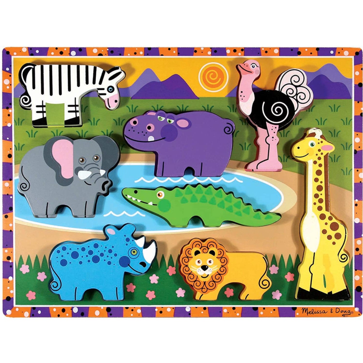 Melissa and Doug Puzzle Safari Chunky 8pc
