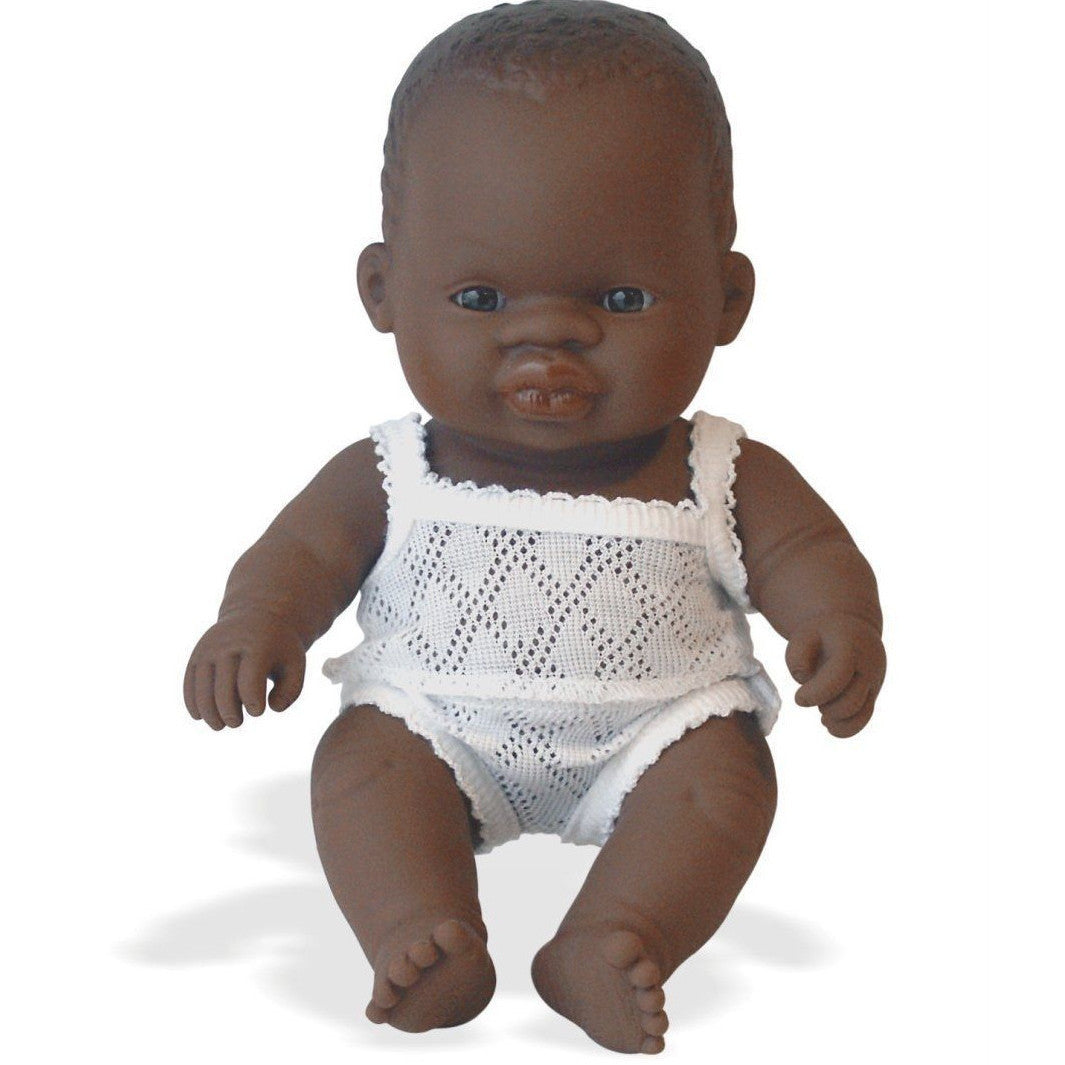 Miniland Doll Girl African 21cm with Underclothes