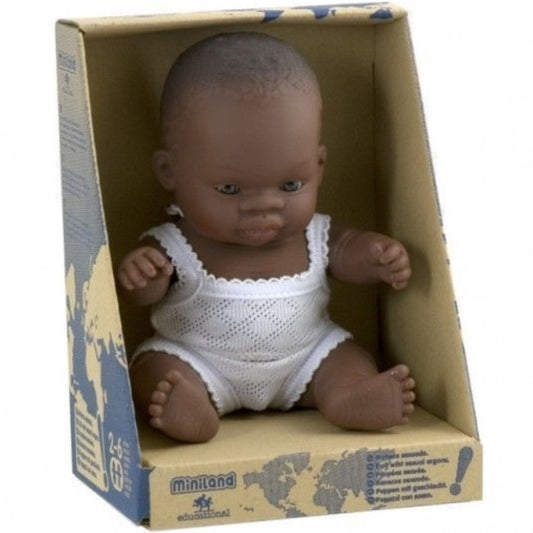 Miniland Doll Boy African 21cm with Underclothes 1