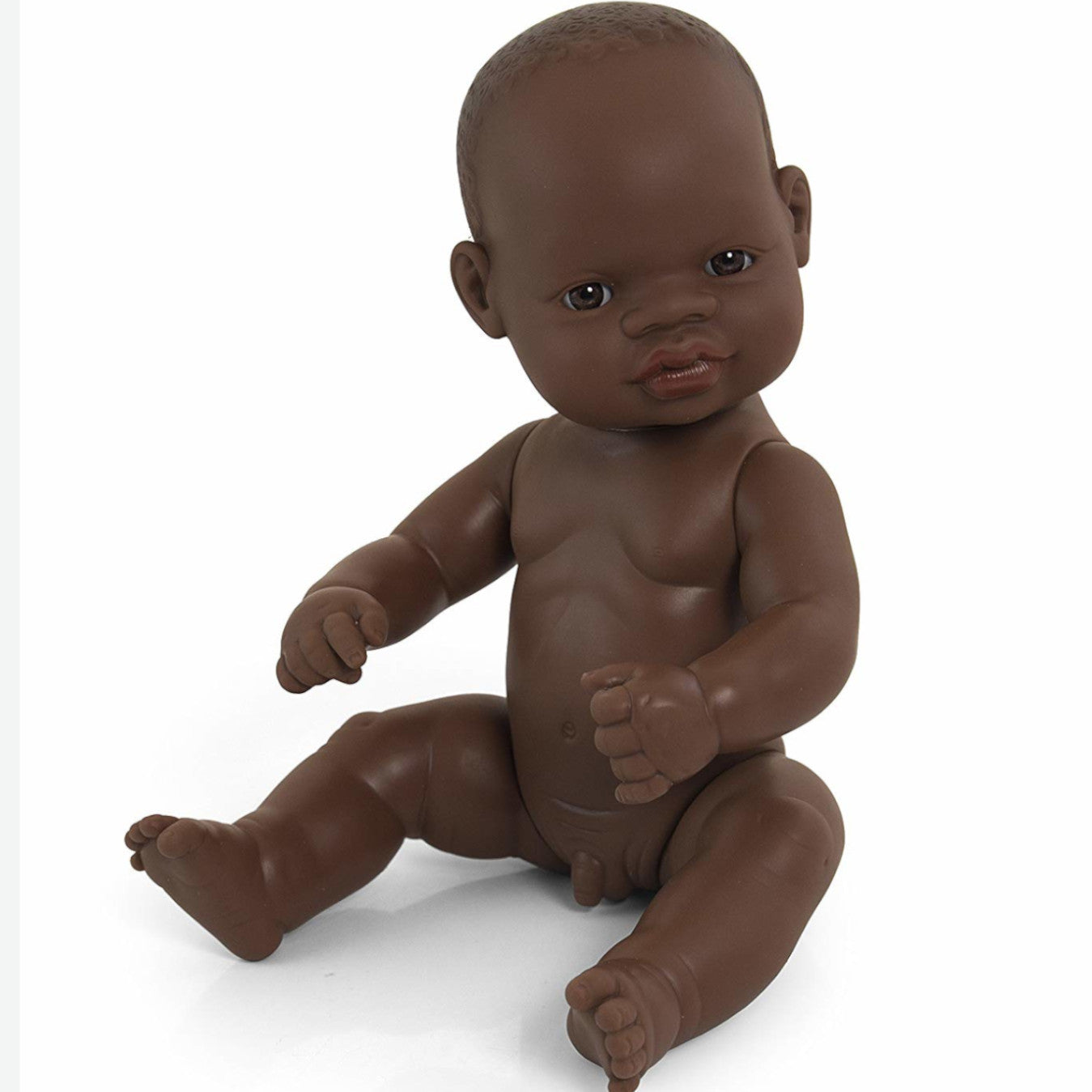 Miniland Doll Boy African 32cm No Clothes
