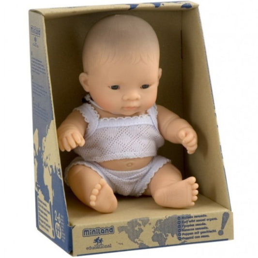 Miniland Doll Boy Asian 21cm with Underclothes