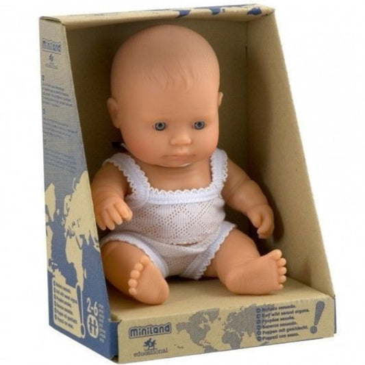 Miniland Doll Girl Caucasian 21cm with Underclothes