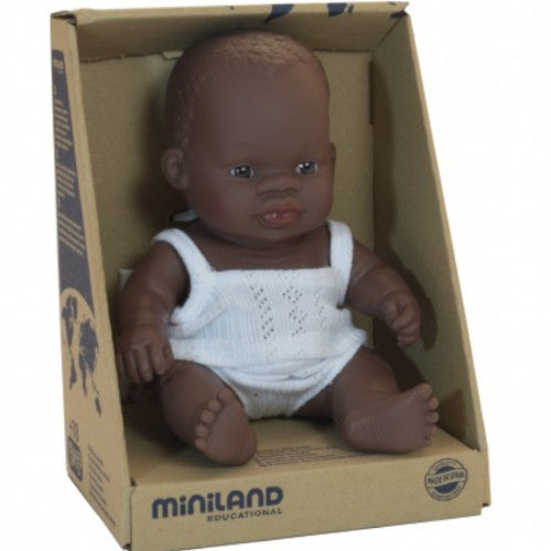 Miniland Doll Girl African 21cm with Underclothes 1