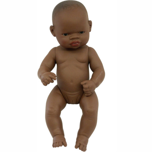 Miniland Doll Girl African 32cm No Clothes