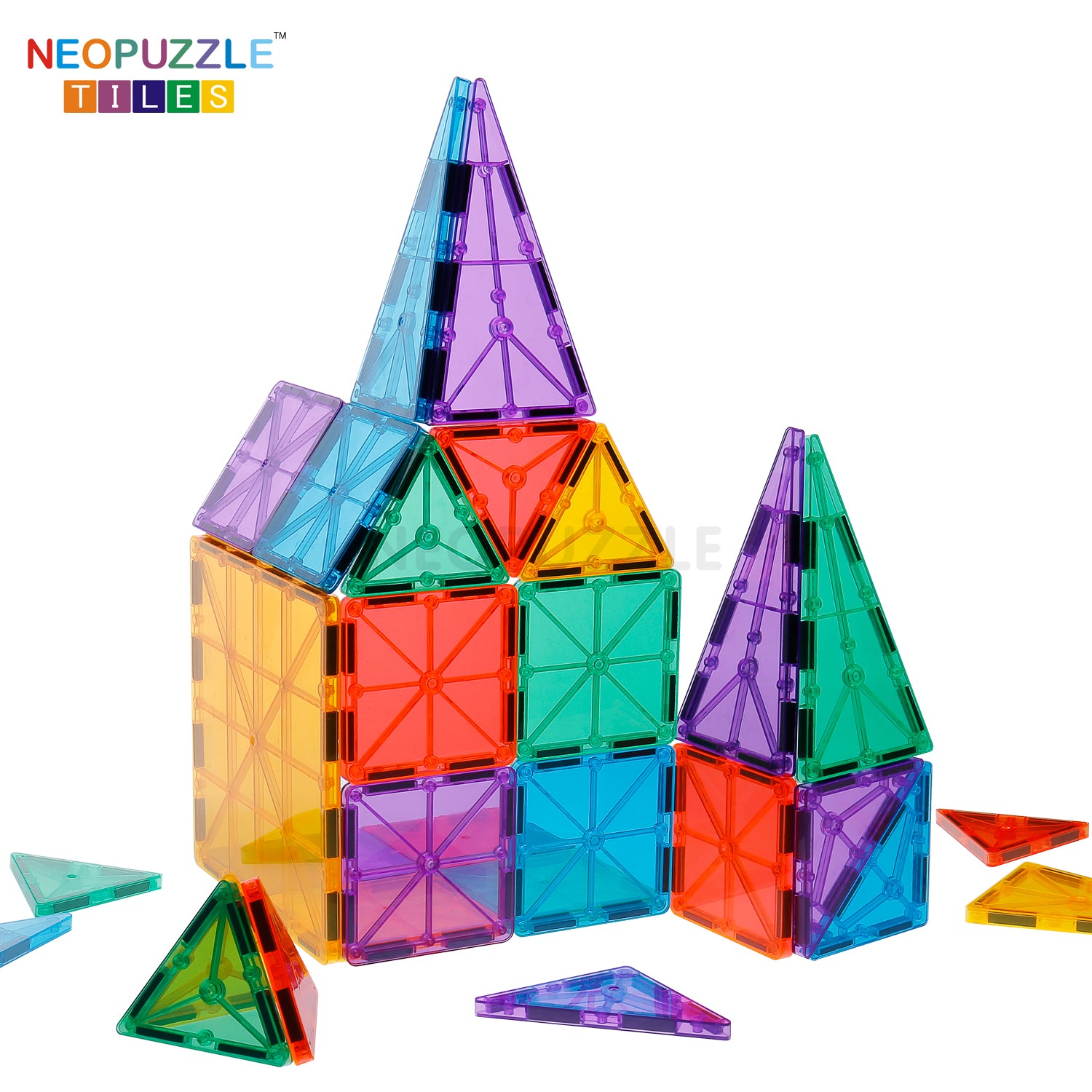 Neopuzzle Magnetic Building Tiles 18pc