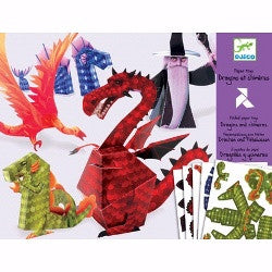 Djeco Paper Toys Dragons and Chimeras - K and K Creative Toys