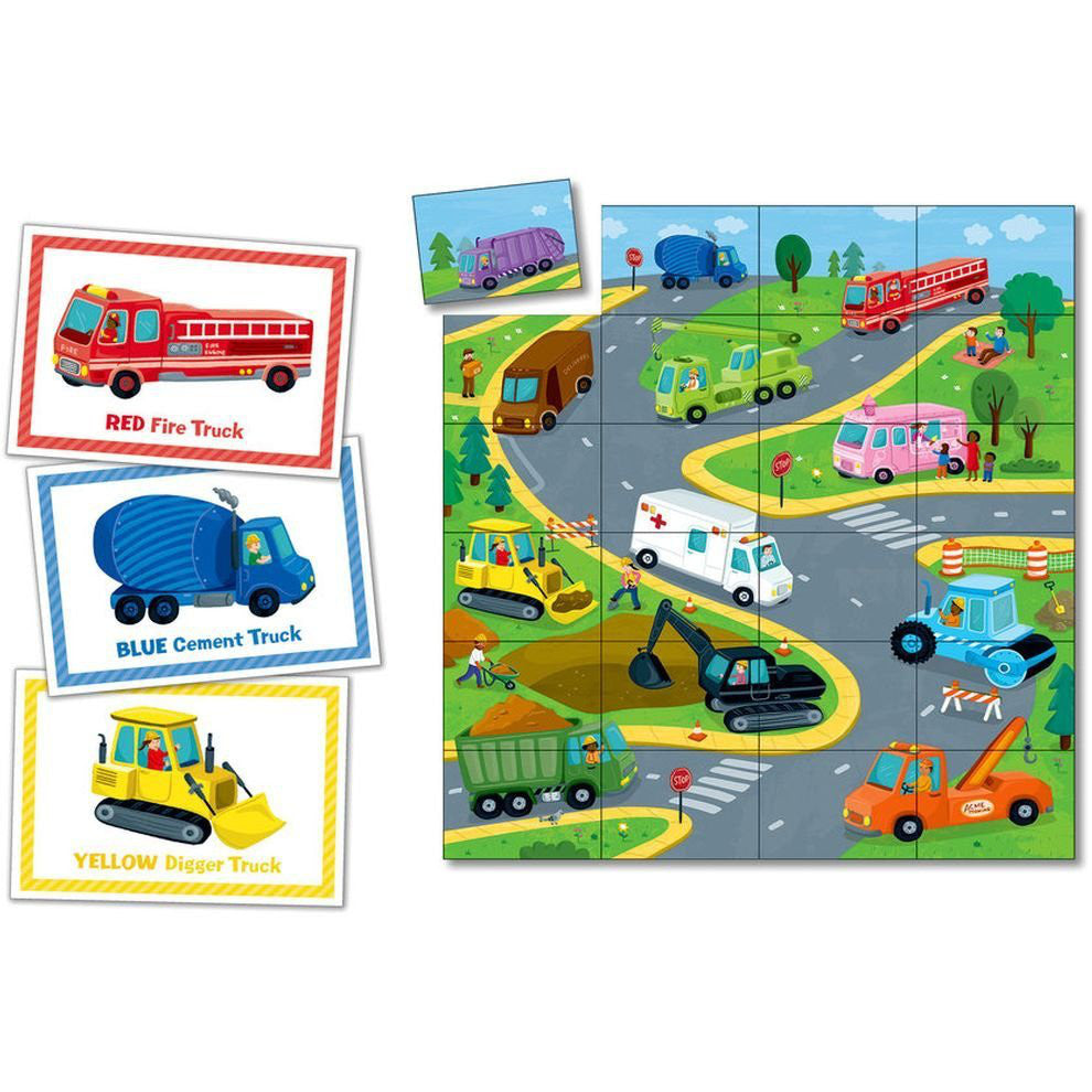 Peaceable Kingdom Trucks Colour Match Up Game 2