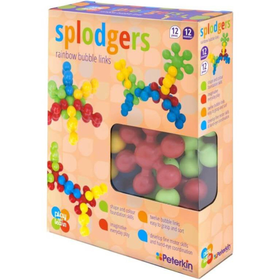 Peterkin Splodgers Rainbow Bubble Links 12pc