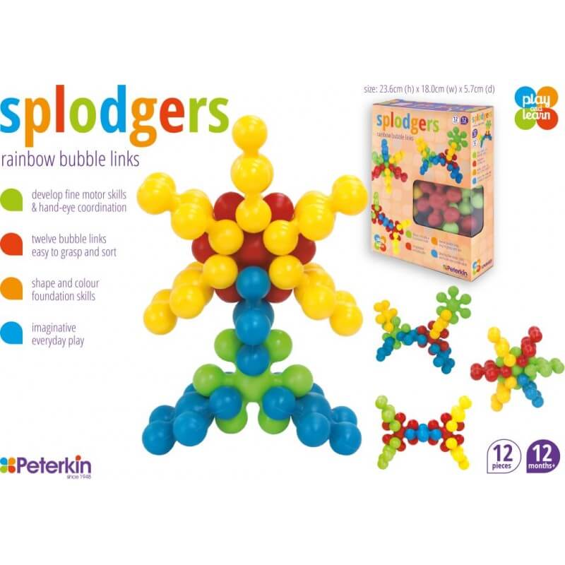 Peterkin Splodgers Rainbow Bubble Links 12pc 4