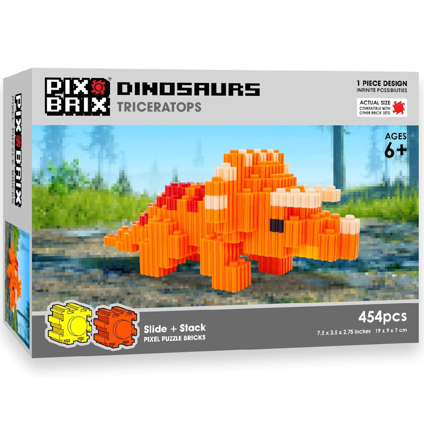 Pix Brix Dinosaur Triceratops 454 pc