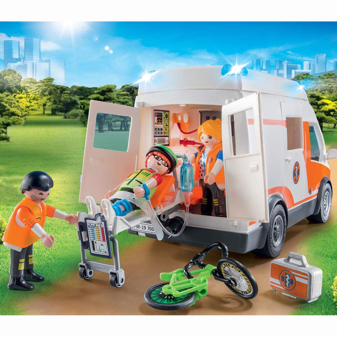PLAYMOBIL City Life Ambulance – Met Licht En Geluid, 67-delige Set, Voor Kinderen Vanaf 4 Jaar, Reddingsvoertuig Met Brancard En Accessoires
