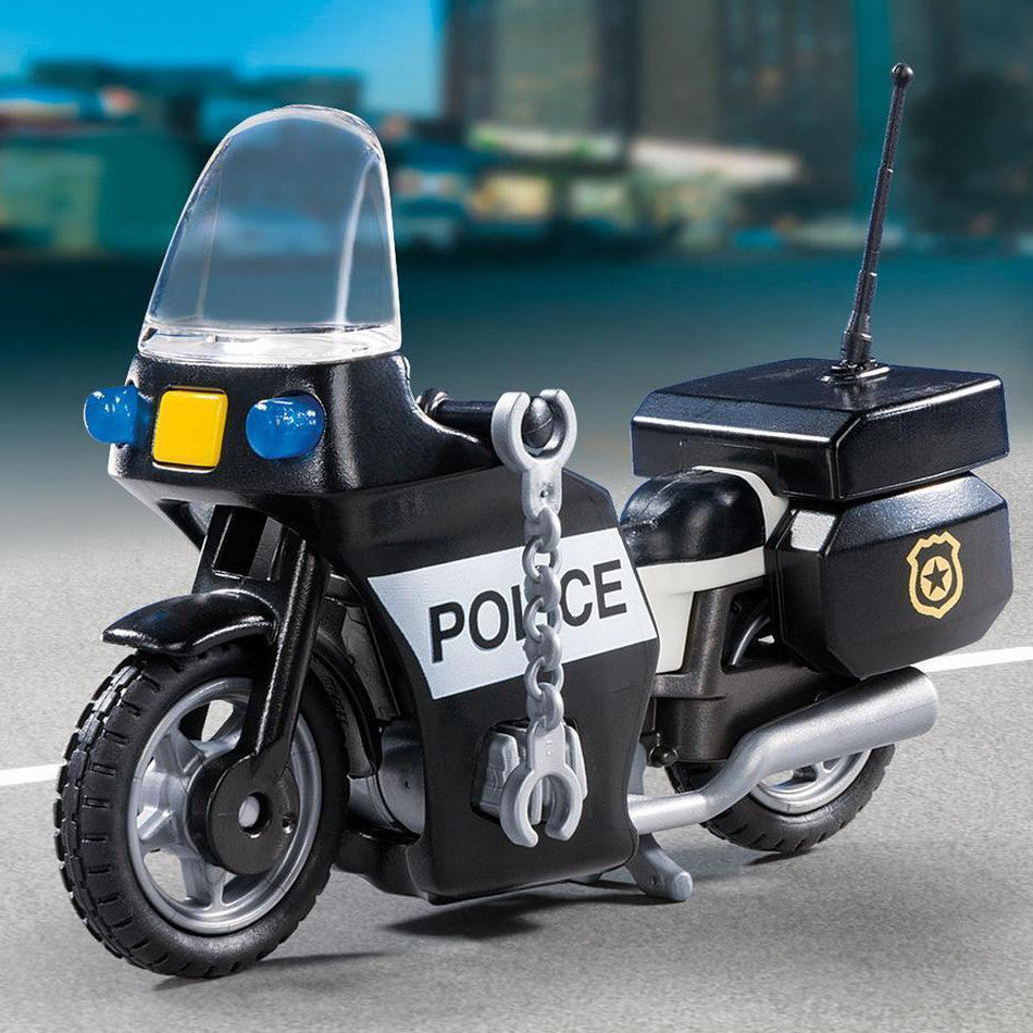 PLAYMOBIL City Action Police Carry Motorcycle Play Vehicle Playset, for  children 4 years and older. 