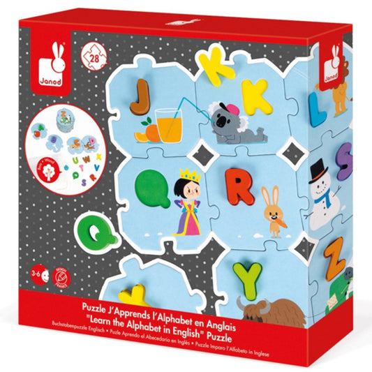 Janod Puzzle Learn the Alphabet with Wooden Letters