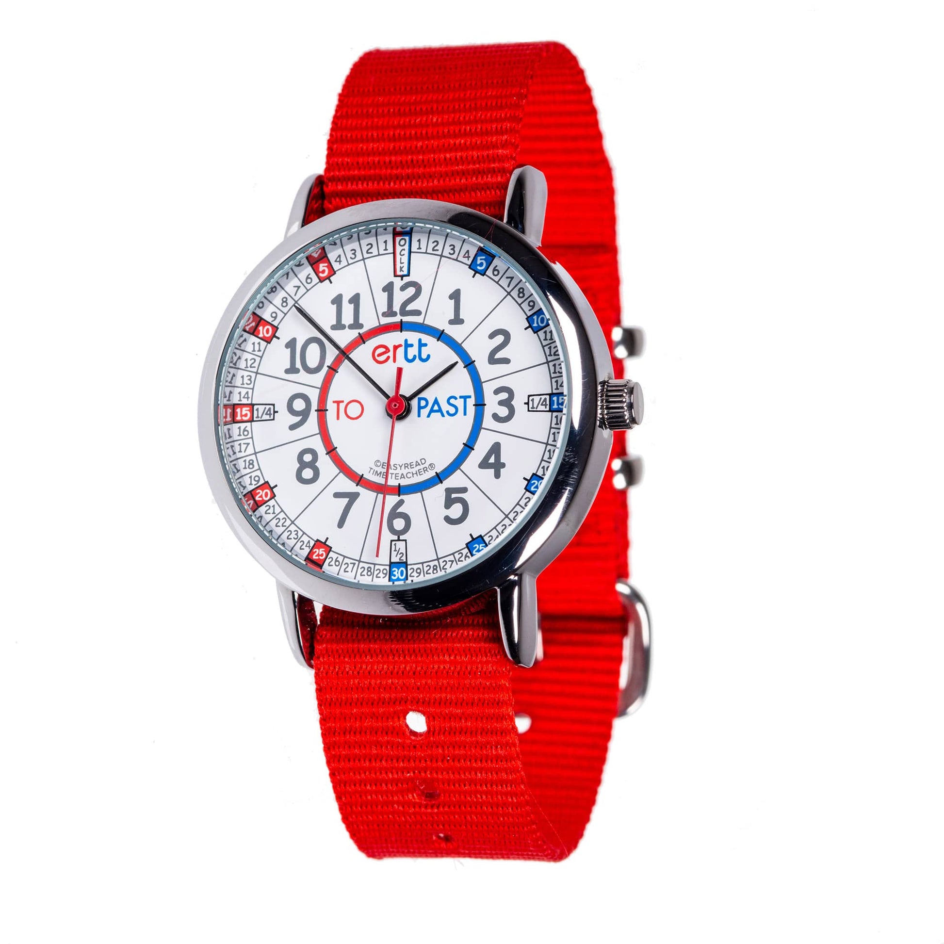 Easy Read Time Time Teacher Watch Red
