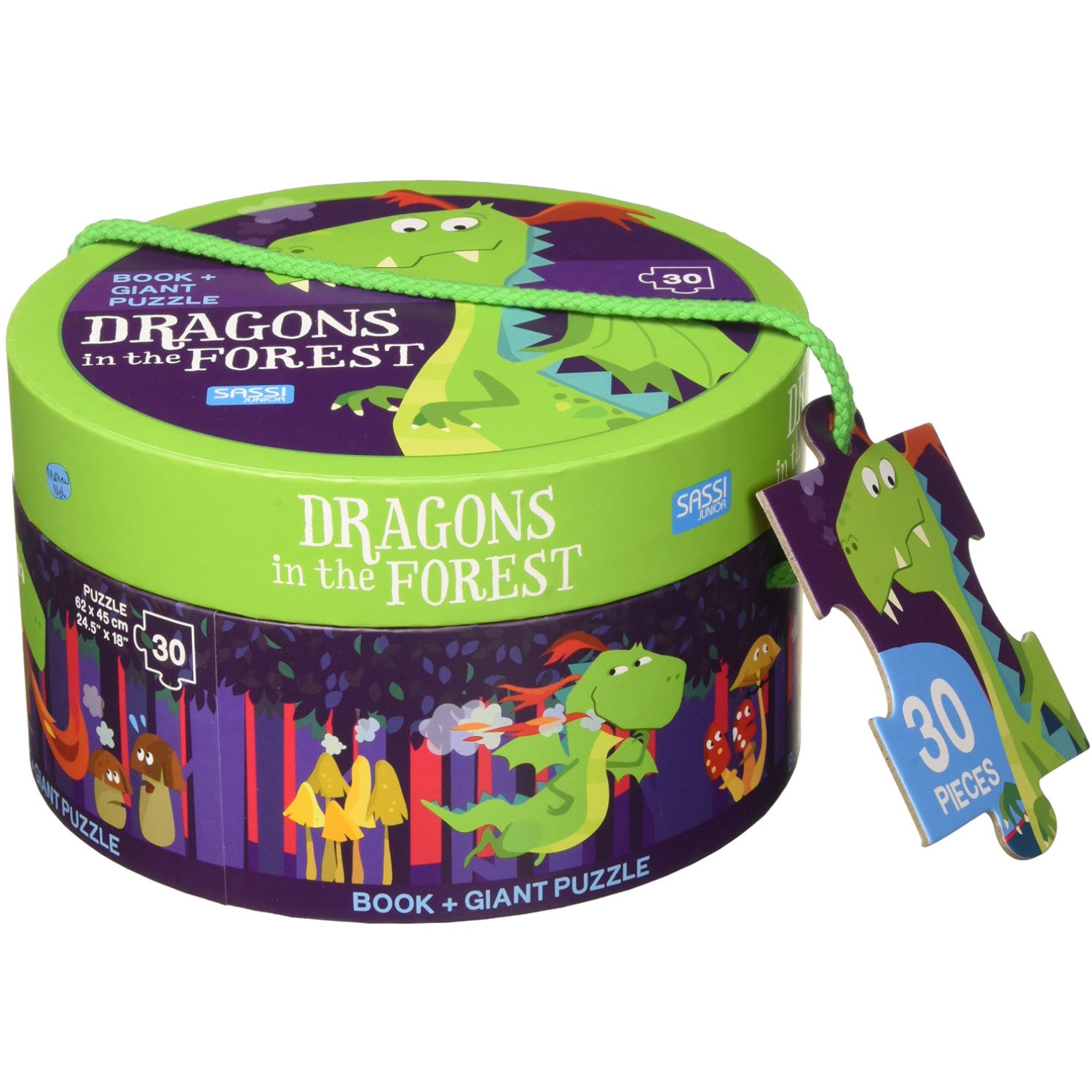 Sassi Puzzle and Book Dragons in the Forest 30pc