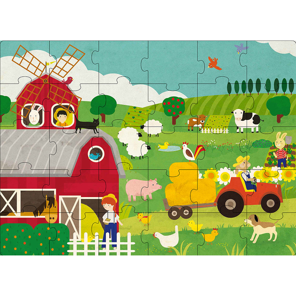 Sassi Book & Giant Puz 30pce The Farm 1