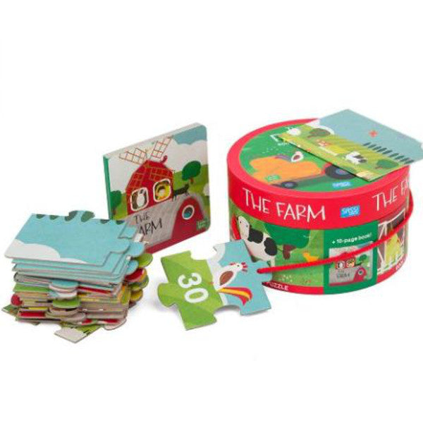 Sassi Book & Giant Puz 30pce The Farm 2