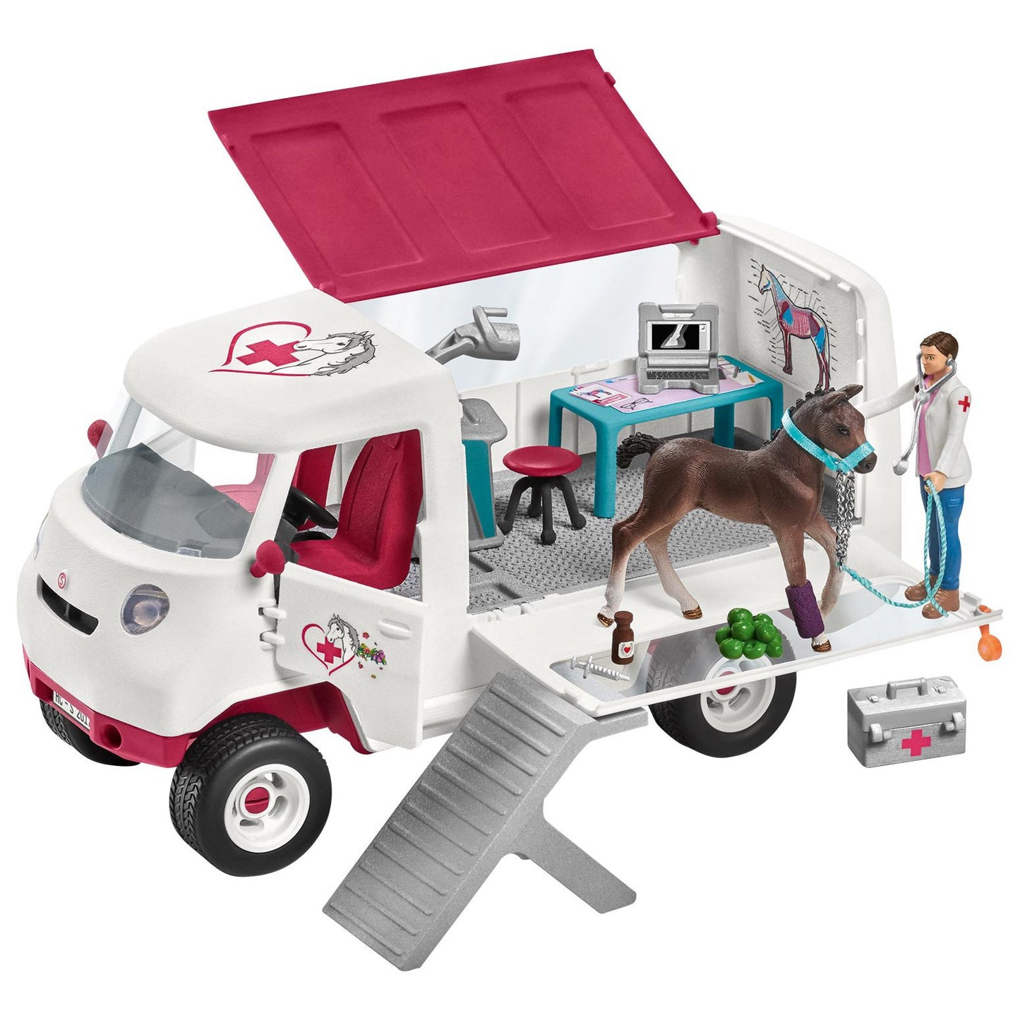 Schleich Mobile Vet with Hanoverian Foal