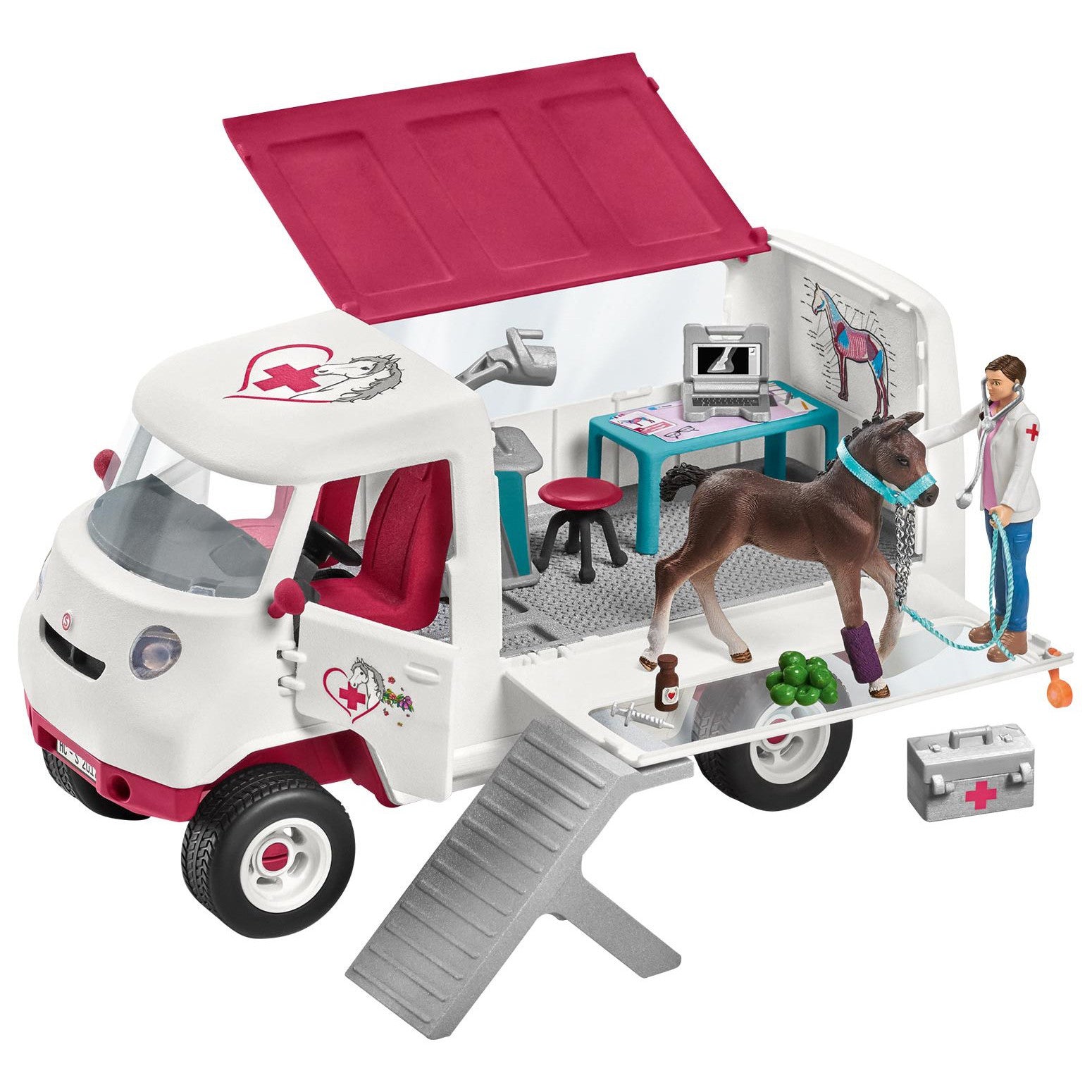 Schleich Mobile Vet with Hanoverian Foal