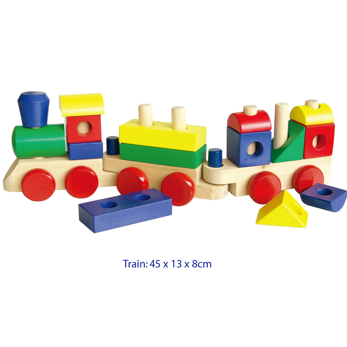 Stacking Block Train Set Fun Factory Stacking Train with Coloured Blocks – K and K Creative Toys