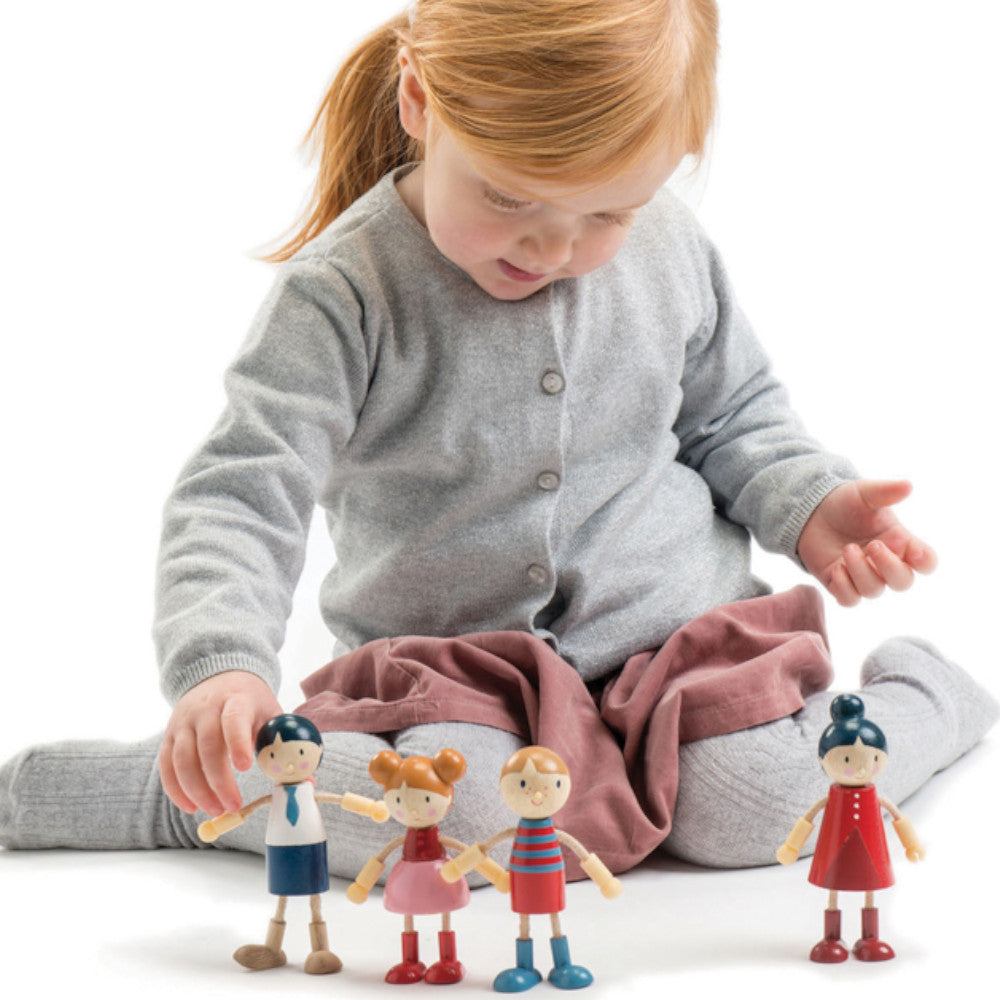 Tender Leaf  Doll Family Wooden with Flexible Arms and Legs 2