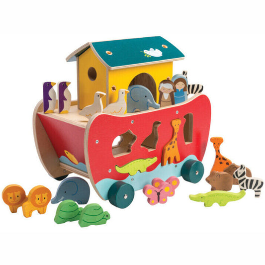 Tender Leaf Noah's Ark Shape Sorter Wooden1