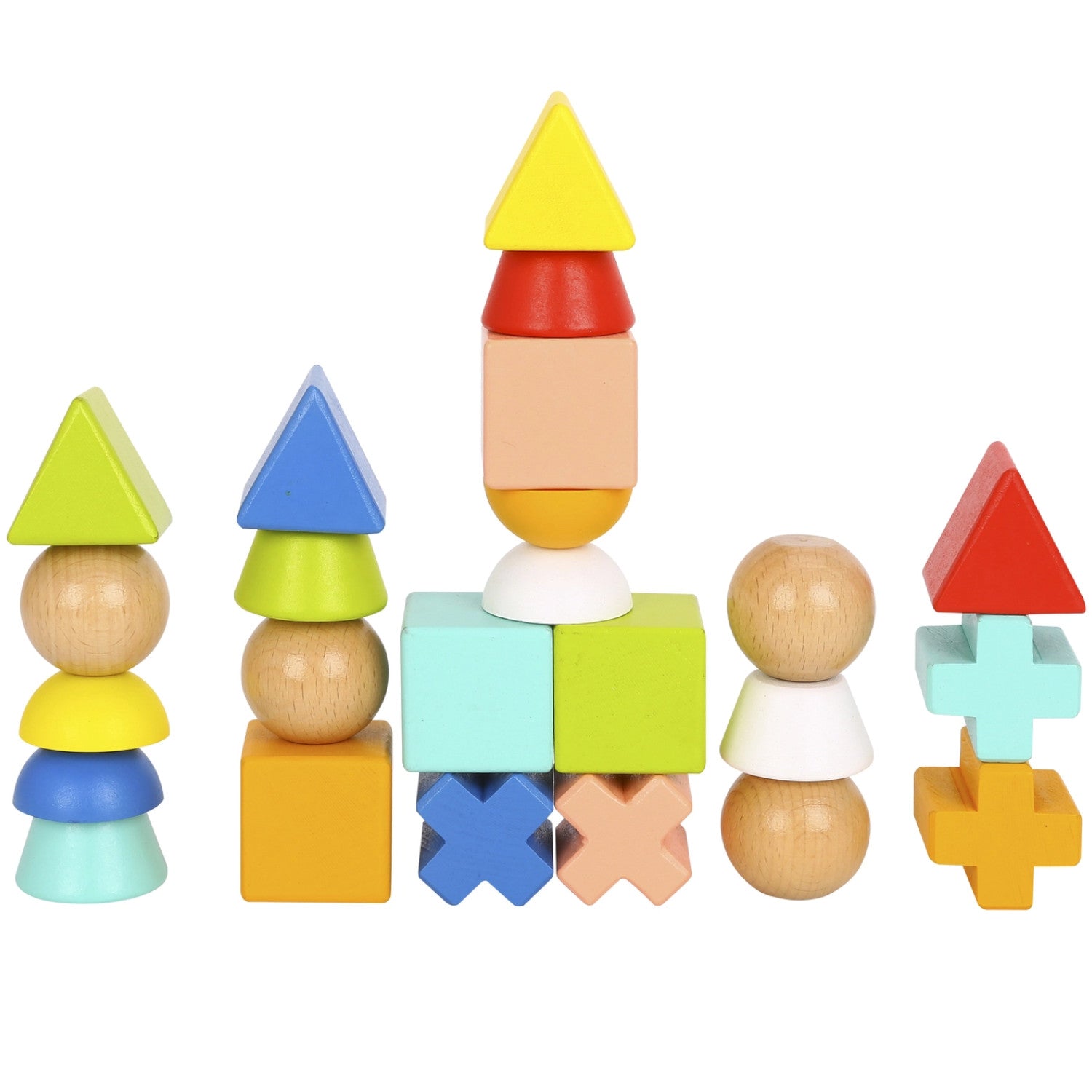 Tooky Toy Stacking Game 36pc with Patterns 3