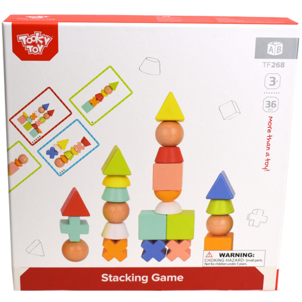 Tooky Toy Stacking Game 36pc with Patterns 1