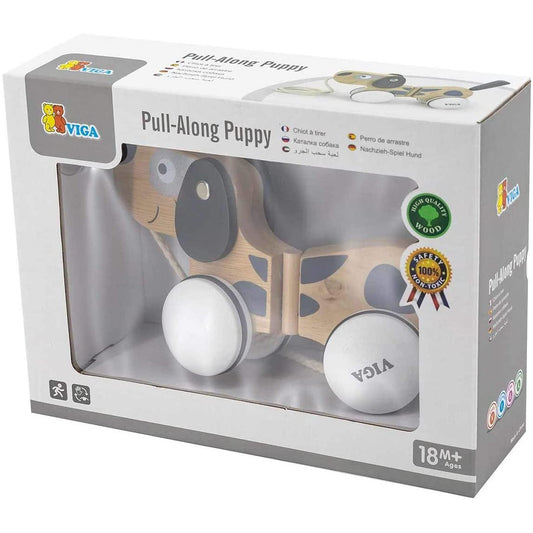 Viga Pull Along Puppy Wooden