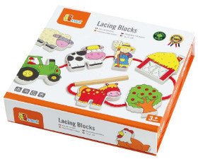 Viga Lacing Blocks - Farm Wooden
