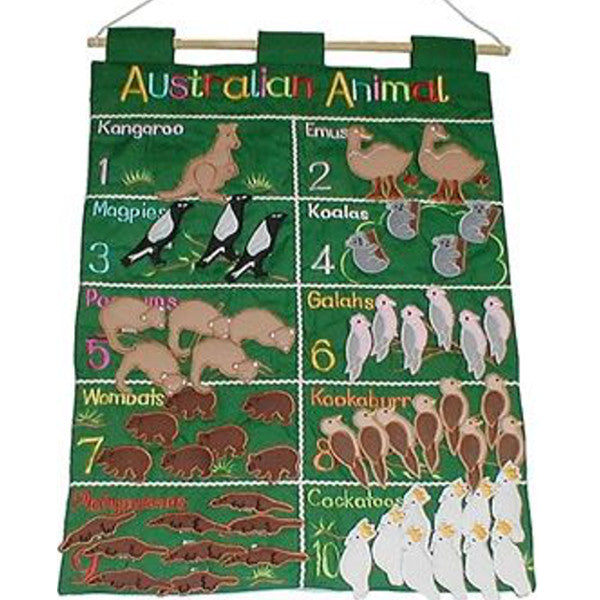 Wall Hanging Australian Animals Counting