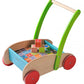 EverEarth Walker Wagon Wooden with Blocks - K and K Creative Toys