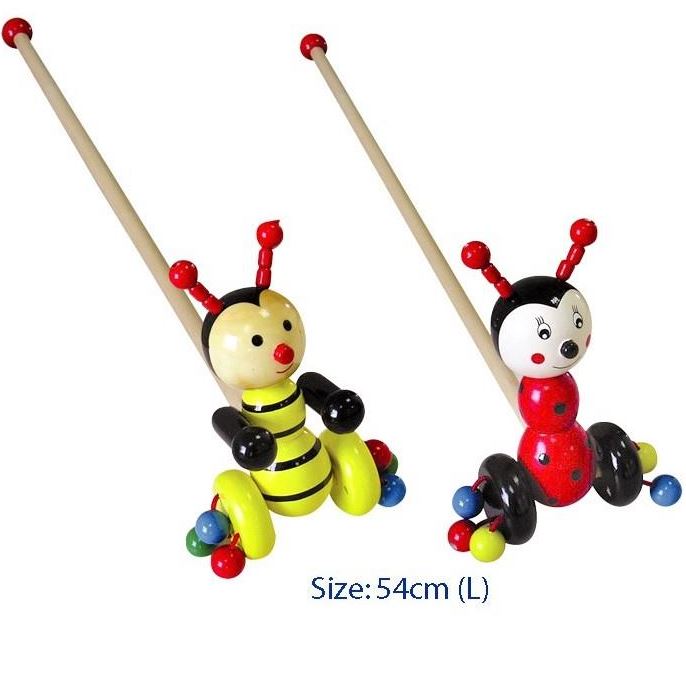 Push Along Bee and Lady Bird Wooden
