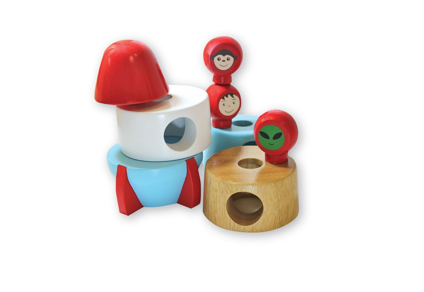 Discoveroo Magnetic Stacking Rocket Wooden