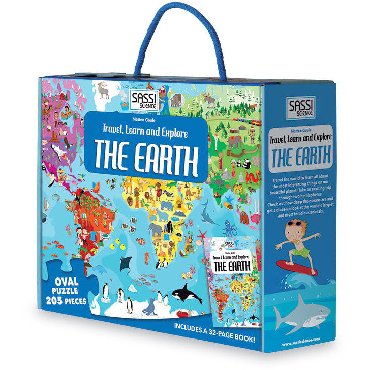 Sassi Science Puzzle Explore the Earth 205pc with Book 3